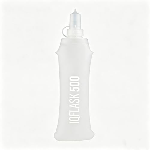 500ml TPU Soft Flask, Collapsible Water Bottle for Running Vest Hydration Pack, 1 Pack (White) - color: White