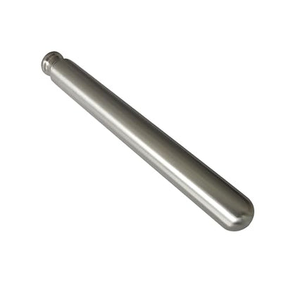 Stainless Steel 2oz Tube Flask Portable Mini Water Bottle & Funnel (Brush Finish, Round Bottom) (Pack of 2) - color: Brush Finish, size: Round Bottom (Pack of 2)