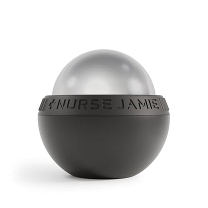 Nurse Jamie Super-Cryo Massaging Orb – Stainless Steel Roller for Face & Body – Long-Lasting Cooling & Warming Therapy for Circulation, Recovery & Tension Relief - color: Black (Small)
