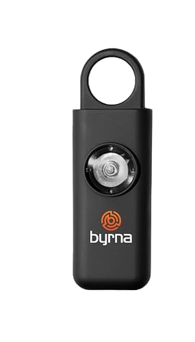 Byrna Banshee Personal Safety Alarm - 130 dB Loud Military Grade Self Defense Emergency Keychain Siren Device with LED Strobe Alert Light for Women, Men, Children, Elderly, Hikers and Runners (Black) - color: Black