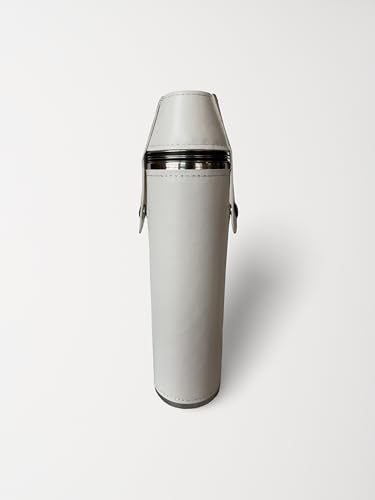 White 12 oz Flask with 4 Shot Glasses – Stainless Steel with Waterproof Leather Case, Leakproof, Great Gift Idea, Reusable, Travel-Size - color: White, size: 12oz Standard
