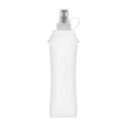 WRELS Soft Flasks Running Water Flask Folding Soft Water Bottles Small for Outdoor Sports Hiking Hydration Pack 5oz/8oz/17oz(WHITE,17oz) - color: White, style: 500ml/17oz