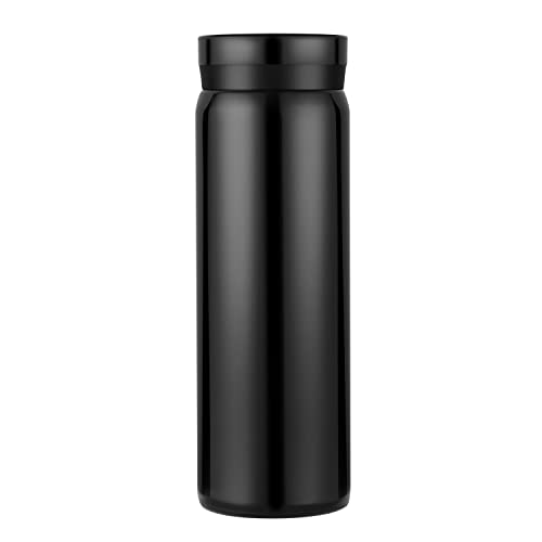10oz Mini Water Bottle Stainless Steel Thermos Small Flask - Insulated Vacuum, Leak Proof, Keeps Drinks Hot/Cold - Ideal for Coffee, Tea, Water - Black - color: Black, size: 9.5 Ounces