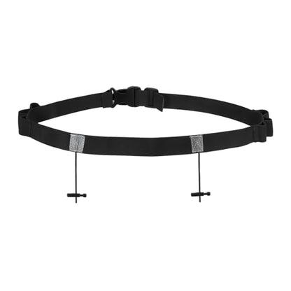 PATIKIL Triathlon Belt Bib Holder, Elastic Marathon Race Number Belt Marathon Running Race Belt with 6 Gel Loops for Marathon Racing Cycling, Black - color: Black