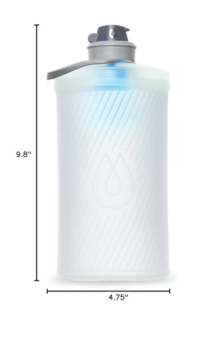 HydraPak Flux+ Water Bottle with Integrated Water Filter (1.5L, Clear)