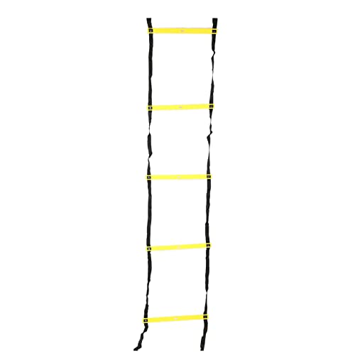 Gonetre Competitive Sports Ladder Football Speed Rope for Training 6M 12RungYellow Athletic Supplies (Yellow)