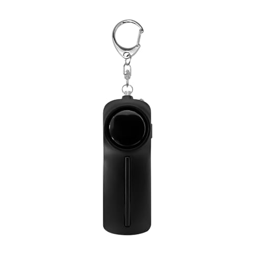 Safesound Personal Alarm: Your 130dB Self-Defense Companion - Keychain Emergency LED Flashlight - Security and Protection for Women, Girls, Kids, and The Elderly (Black, 1) - color: Black