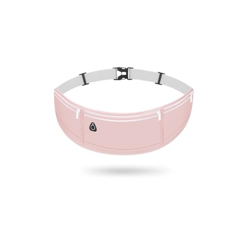 Running Belt Waist Pack, Slim Phone Pouch for Jogging Travel and Hiking - color: Pink