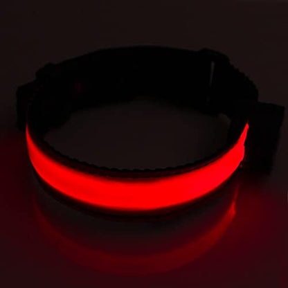 Reflective Running Gear LED Armband Rechargeable - color: Red