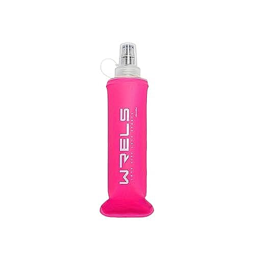 250ml Soft Water Bottle Portable Reusable Water Bottle, BPA-Free Leakproof Sports Water Flask Multicolor for Hydration Pack in Running Hiking Cycling and Marathon (pink) - color: pink