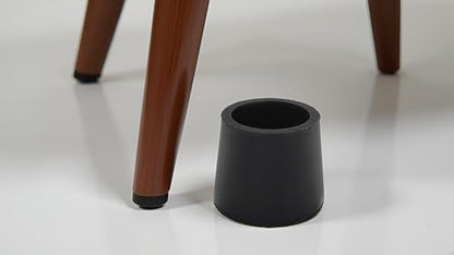 Flyshop Furniture Chair Leg Caps Round Black 25mm 1" 4PCS - style: Inner Diameter-25mm