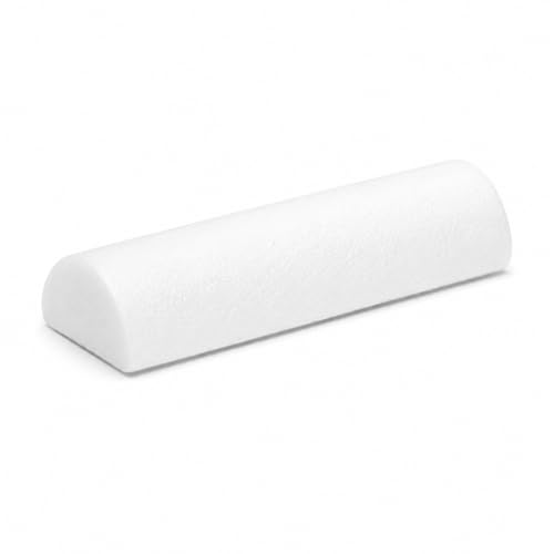 Firm White PE Foam Roller (12" Half Round) - size: 12" Half Round