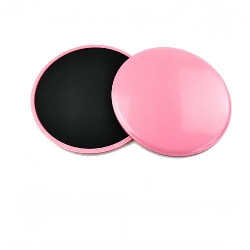 Core Sliding Discs - Dual Sided Workout Sliders for Carpet & Hardwood Floor - Home Ab Pads Exercise Equipment Fitness Sliders for Women and Men - color: pink