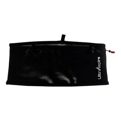 UltrAspire Fitted Race Running Waist Belt - Lightweight, Durable, Essential Pockets, 5 Sizes - color: 3.0 Black, size: Medium (Waist Size: 31"-33")
