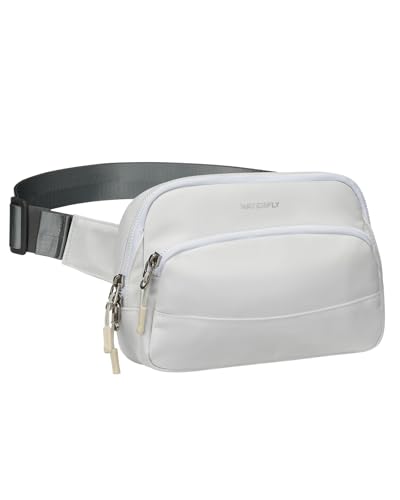 WATERFLY Fanny Pack Belt Bag for Men Women Casual Waist Pack - color: Off White