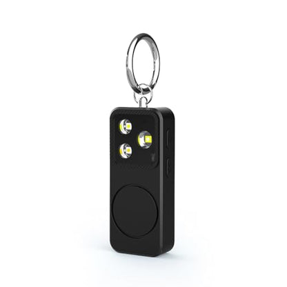 B11 Portable Lighting Women's Safety Alarm Device 150dB Buzzer Alarm Strobe Light Rechargeable with Charging Cable and Power Switch Night-time Flashlight Keychain (Black - Lighting Alarm) - color: Black - Lighting Alarm