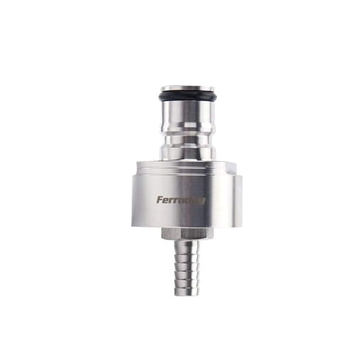 FERRODAY Stainless Steel Carbonation Cap, Carbonator Cap with 5/16 Barb - size: 1 count in 1 package
