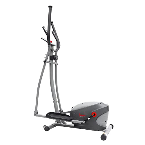 Sunny Health & Fitness Upright Elliptical for Full Body Arm Leg Workout - color: Matte Black