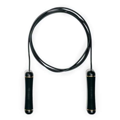 GRIND | Jump Rope - Adjustable "Float" | Tangle-Free, Rapid Speed with Ball Bearings | Ergonomic Soft Grip Handles | Skipping Rope for Fitness, Endurance Training, Gym Workout, or Home Exercise - color: Black