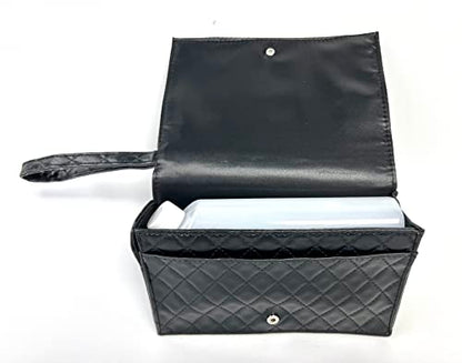 Clutch Purse With Flask (Black), Holds 26 oz (800 ml), Handbag Wine Bag for Women - color: Black