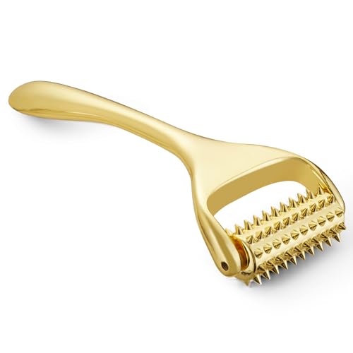 Running man Acupuncture Roller-Skin Care Face Massager, Face Acupressure Roller-Deep Tissue Massage Tool for Face, Massage Roller-Muscle Pain Relief and Musle Relaxation,Mothers Day Gifts for Mom - color: Gold
