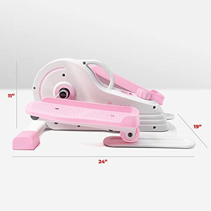 Sunny Health & Fitness Under Desk Pedal Elliptical Machine Leg Exerciser - color: Pink