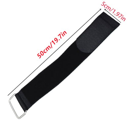 1 Pair 20 Inch/50 cm Adjustable Oxford Fabric Foot Straps, Universal Secure Pedal Hold Bands for Elliptical Rowing Machine, Portable Replacement Straps for Home Gym Under Desk Leg Cardio