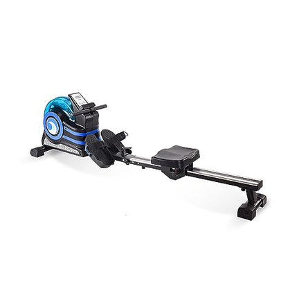 Stamina Inmotion Rower Compact, Efficient Cardiovascular Rowing Machine Smooth Adjustable Tension - color: black, blue