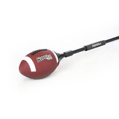 REPSTICK The Original Football Training System for Youth Athletes - Leather Ball with Speed Grip Stick for Perfect Catches Every Play