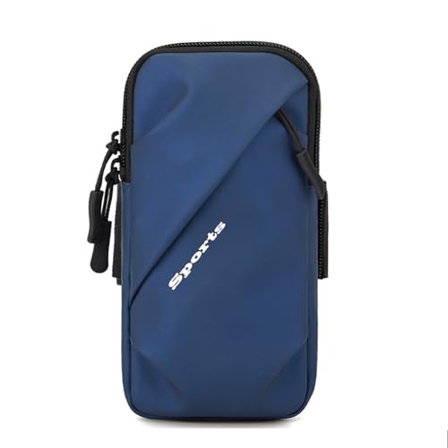 Cell Phone Armband Wrist Bag, Universal Fit, Water Resistant, Breathable, Phone Holder for Running Cycling Climbing Hiking Gym,Fits The Arm, Firm and Does Not Slide (Blue) - color: Blue