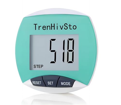 Pedometer for Walking Steps and Miles,Simple Step Counter Clip on Pedometer for Walking Steps and Miles Step Mile Tracker for Running Women Men Kids Seniors,TrenHivSto