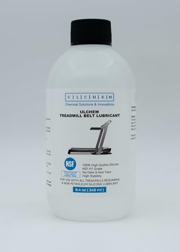 Silicone Treadmill Belt Lubricant, NSF H1 Grade,13-inch Application Tubes, Pure Silicone Oil, Non-Toxic & Odorless, High-Temperature Resistant, Easy to Use for All Brands (8.4 oz/248 ml) - size: 8.4 oz/248 ml