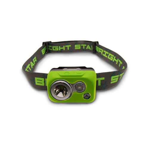 Bright Star B.O.B "Big Ol' Beam" 300 Lumen LED Headlamp Hands-Free, Kawi Green, Auxiliary Red LED, 4 Modes, Waterproof Ideal for Outdoor, Industrial, Emergency, Running, Batteries Included - color: Kawi Green