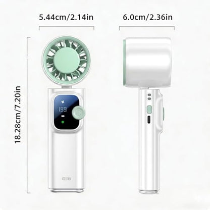 Portable Handheld Fan,Ice Cooling Personal Fan,Rechargeable Mini Fan(White) - color: White