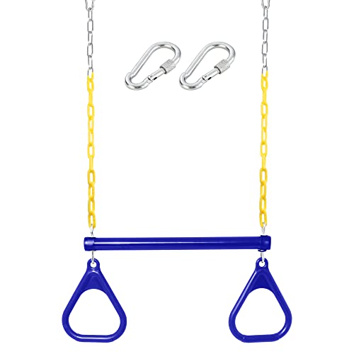 18" Trapeze Swing Bar Rings Swing Set Accessories - color: Blue