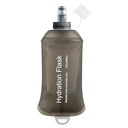 250ml Soft Flask Soft Water Bottle for Running, Hiking, Cycling and Climbing - Grey - color: 250ml, grey