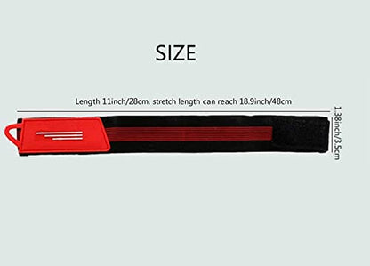 Running Gear Armband,2 pairs High Visibility Elastic Wristbands/Ankle Bands/Leg Straps for Men Women - Increased Safety for Walking,Cycling, Bicycle, Jogging,Dog Walking, Hiking-black