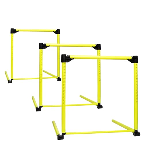 3Pcs Adjustable Height Hurdles Training Equipment, Hurdles Track and Field