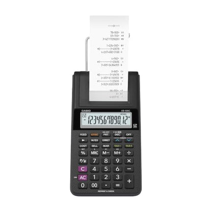 Casio HR-10RC Mini Desktop Printing Calculator, Black
