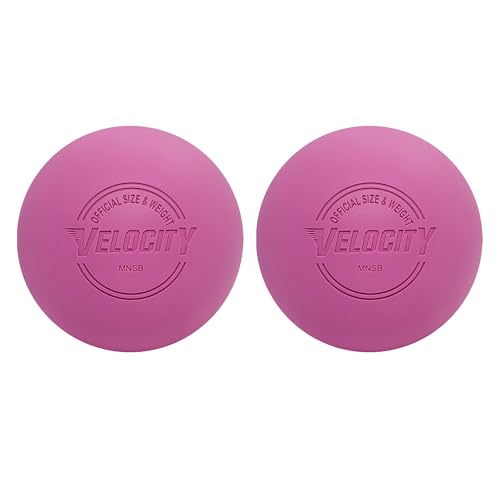 Velocity Lacrosse Balls - 1, 2, 3, 6, 12, 18, 24, 36, 60 and 120 Packs - for Practice, Official NFHS and College Approved Size - color: Pink, size: 2 Balls, style: Practice Ball