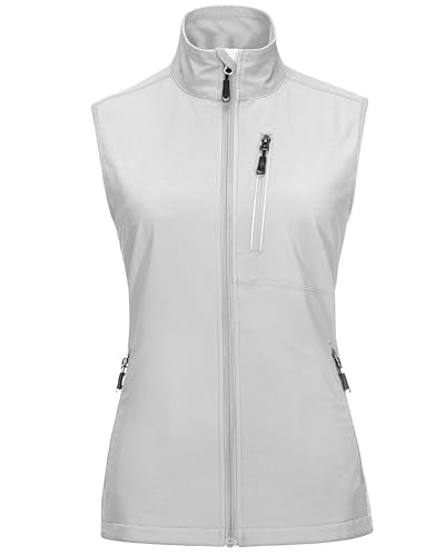 33,000ft Women's Lightweight Running Vest with 6 Pockets for Travel Golf - color: Cool Gray, size: 3X-Large