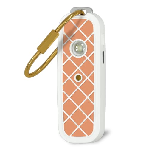 Personal Safety Alarm Keychain for Women & College Girls - 240 Min Siren, Dual Activation (Pin & Button), Locking Pin, LED Strobe, Rechargeable Anti-Slip Grip (Tangerine) - color: Tangerine