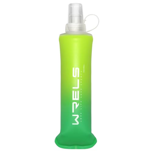 Soft Flasks TPU Soft Water Bottles Folding Soft Running Water Flask Small for Outdoor Sports Hiking Hydration Pack 8oz/17oz Hiking Cycling Climbing - color: Green-250ml