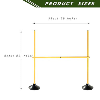 TNZMART 4.9 FT Adjustable Agility Hurdles Poles for Soccer Football Speed Training Equipment Track and Field - style: 6 groups