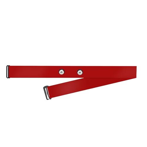Comfortable Heart Rate Chest Replacement Strap for Polar H10 H9 Garmin Wahoo Coospo PowrLab Fitcent Magene MOOFIT IGPSPORT - color: Red