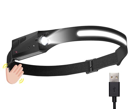 Ontel Handy Brite Rechargeable Headlamp - 260-Lumen Ultra-Bright Headlamp with 5 Light Modes, USB-Rechargeable Head Lamp for Outdoor Activities & Emergencies, 8-Hour Battery Life