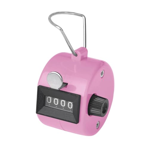 GOGO Handheld Tally Counter Plastic 4 Digit Palm Clicker - color: Pink