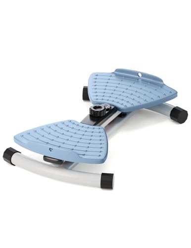 Waist Twister Machine Exercise, Ab Twist Board with Smart LED Digital Counter, Supports 300 lbs, Noiseless, Anti-Slip, Compact Portable for Home Gym Workout Equipment (Blue)