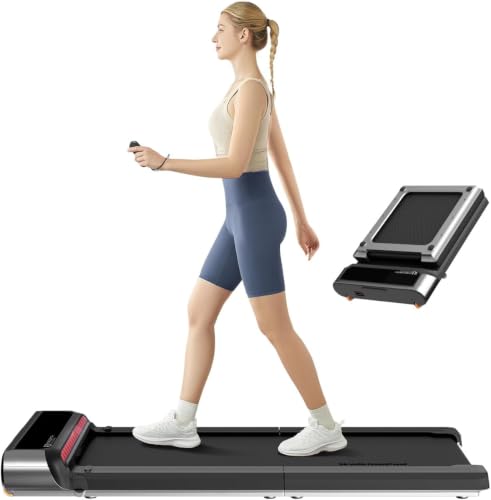 WalkingPad Foldable Walking Pad Treadmill, Walk and Jog, Under Desk - color: Iron Black