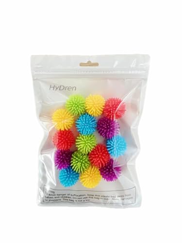 HyDren 25 Pack Mini Spiky Porcupine Sensory Balls, Multicolor, 1.18 in